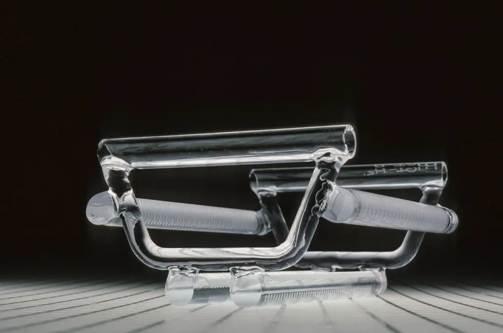 MOUNTAIN VIEW, CA - NOV 1981:  A close up view of a quartz wafer carrier used in the production of electronic semiconductors photographed in November 1981 in Mountain View, California.  (Photo by David Madison/Getty Images)